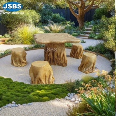 Art Tree Root Stone table Set, JS-T039